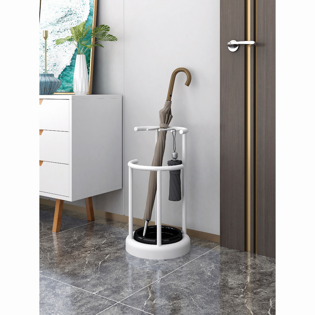 Phong cách Bắc Âu tối giản Kệ sắt để ô dù Dung lượng chứa đựng lớn Khay trữ nước có thể tách rời Công nghệ đúc nano