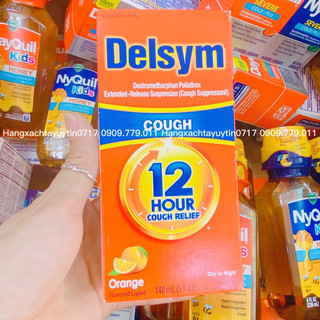 Siro cam nho ho Delsym Cough 12 Hour cough relief chuẩn Mỹ chai 148mL