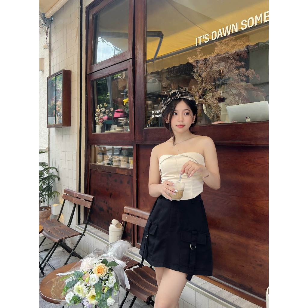 Chân váy ngắn Cargo phối túi cá tính thời trang | JENSI SKIRT | Secodee