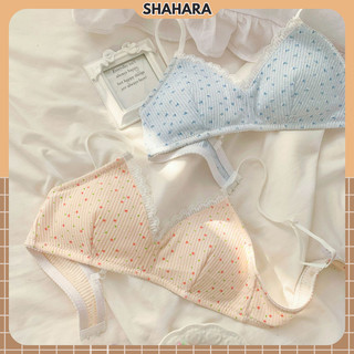 Áo Lót Nữ Cotton Không Gọng Phối Viền Ren Cho Nữ Sinh 67