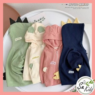  Áo khoác khủng long tổ ong có mũ chất mềm mại cho bé trai bé gái size 8-18kg 