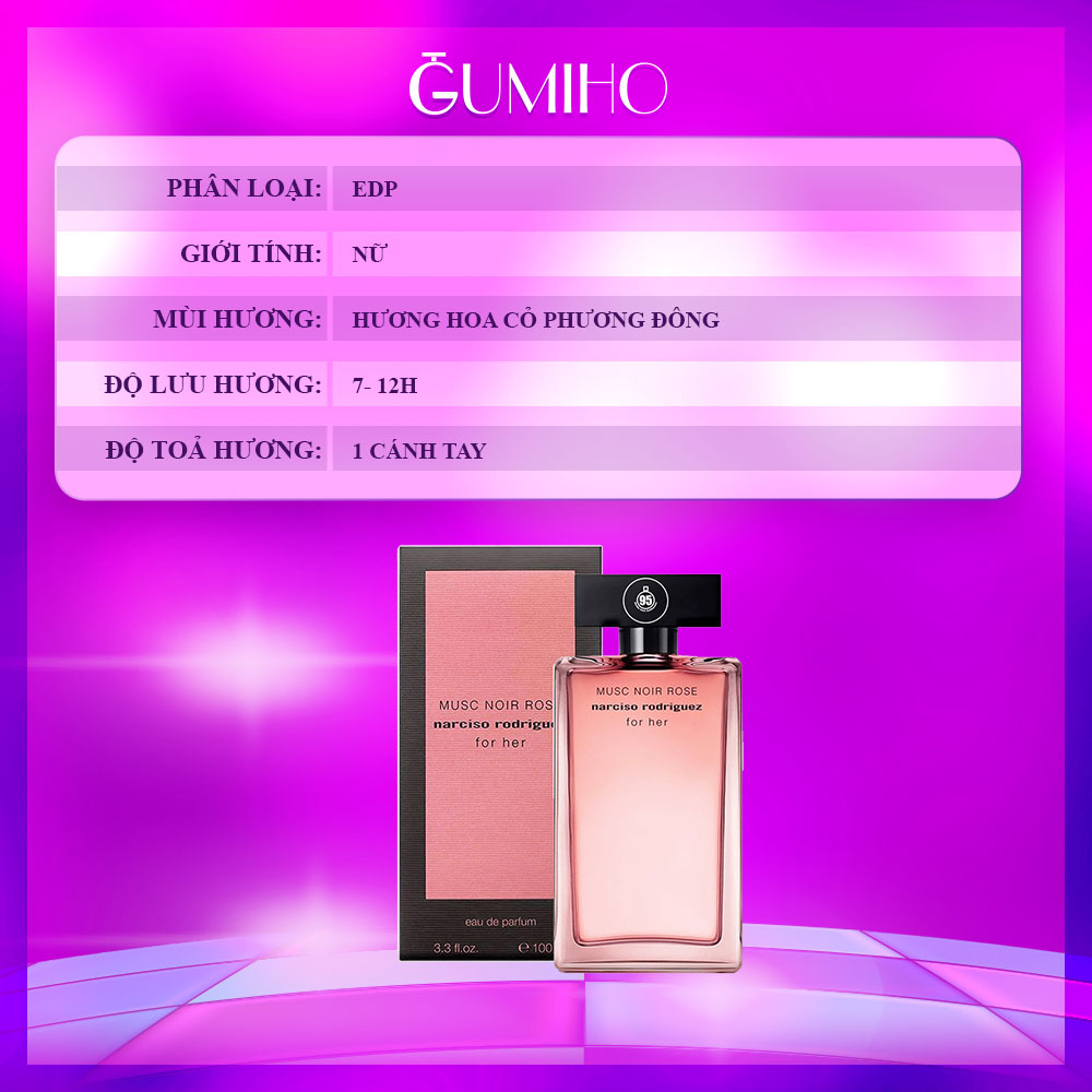 Nước hoa nữ Narciso Musc Noir Rose for Her EDP 2022 - Gumiho Perfumes