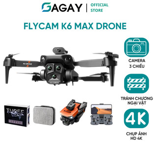 Flycam máy bay không người lái K6 Max Drone fly cam camera 3 chiều, hình ảnh HD GAGAY