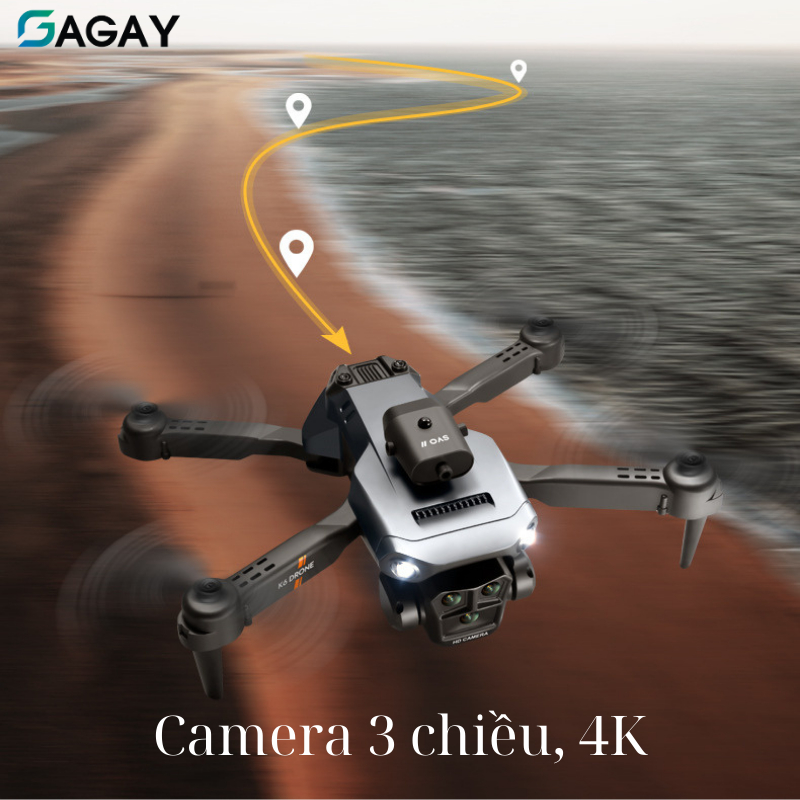 Flycam máy bay không người lái K6 Max Drone tránh chướng ngại vật toàn diện, fly cam camera 3 chiều, hình ảnh 4k GAGAY | BigBuy360 - bigbuy360.vn