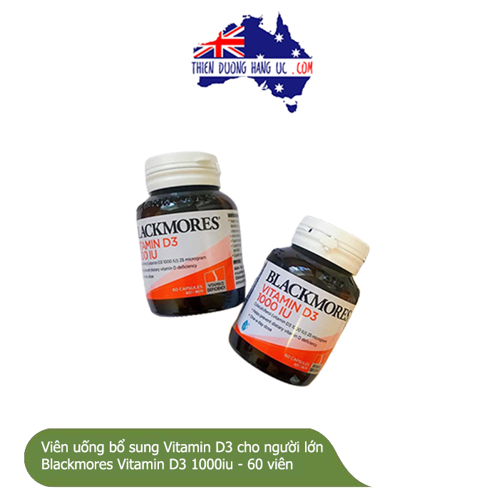Viên uống bổ sung Vitamin D3 cho người lớn Blackmores Vitamin D3 1000iu - 60 viên