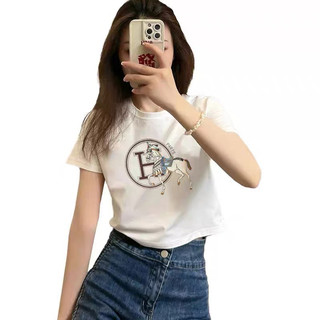 Áo croptop chú ngựa dễ thương, áo thun cathang8 h4