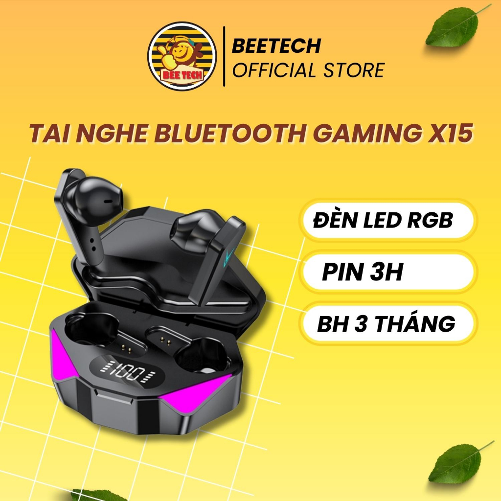 Tai Nghe Bluetooth Beetech X15 , Tai Phone Không Dây Kiểu Dáng Gaming