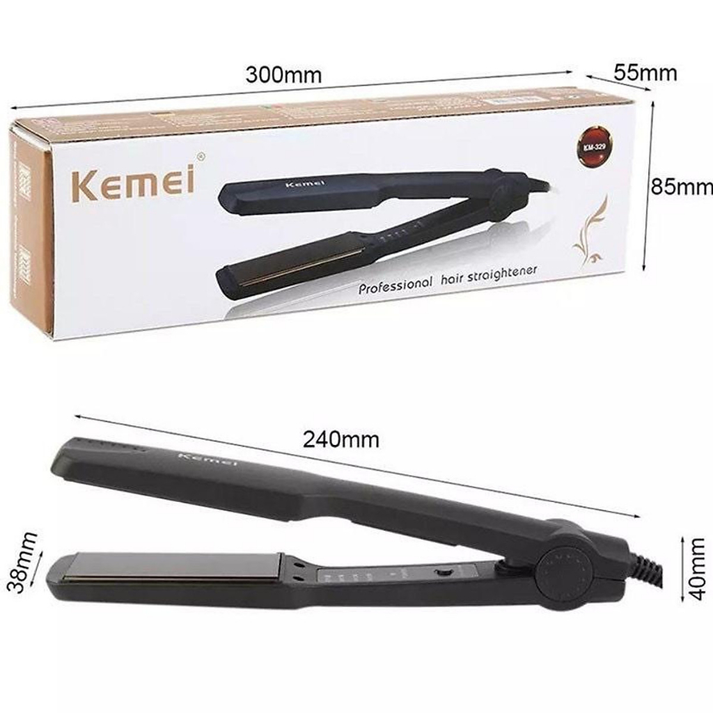 Máy duỗi tóc kemei 329