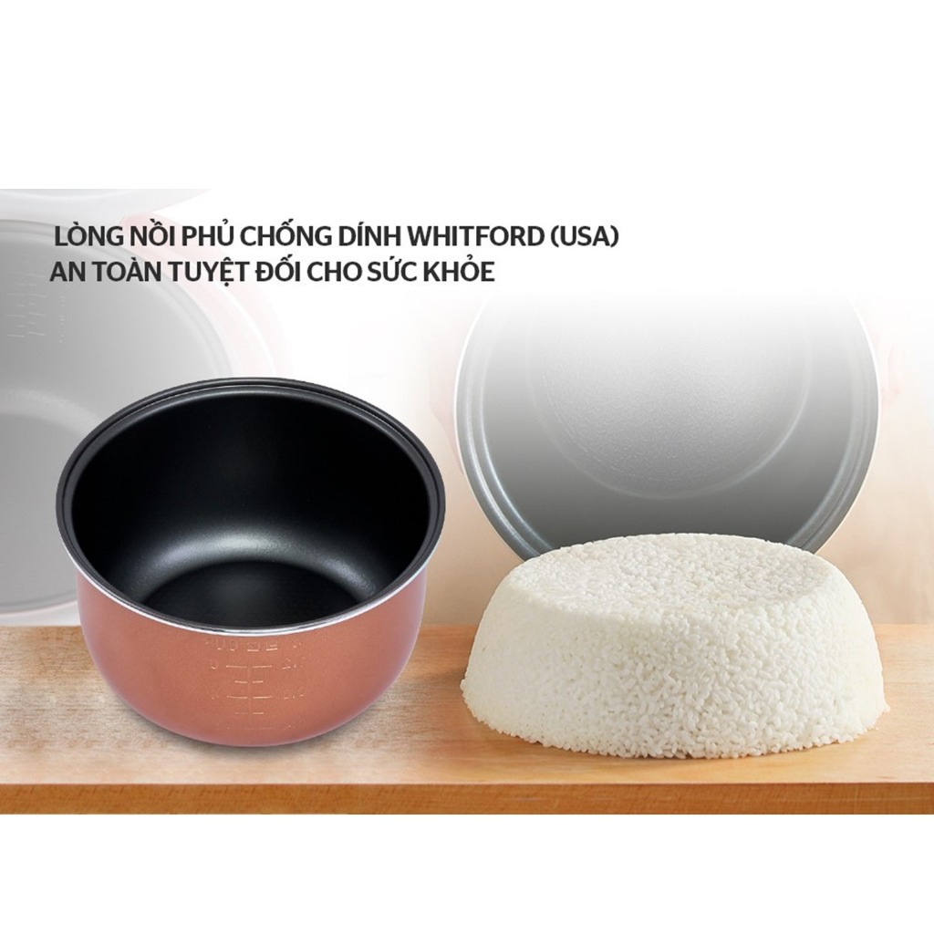 Nồi cơm điện 1.8L Sunhouse SHD8606 công suất 700W nấu nhanh chín đều Hàng chính hãng-KIMBAO