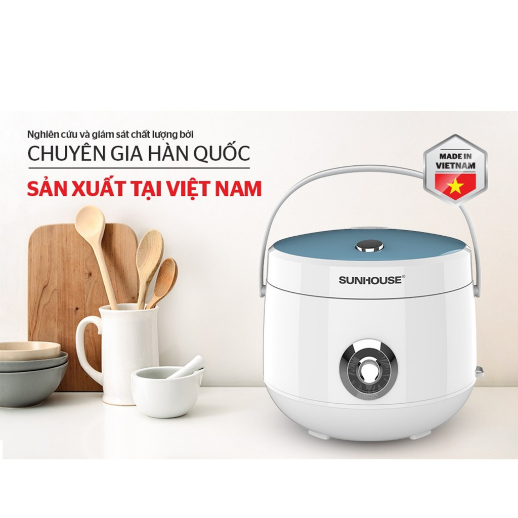 Nồi cơm điện 1.8L Sunhouse SHD8606 công suất 700W nấu nhanh chín đều Hàng chính hãng-KIMBAO