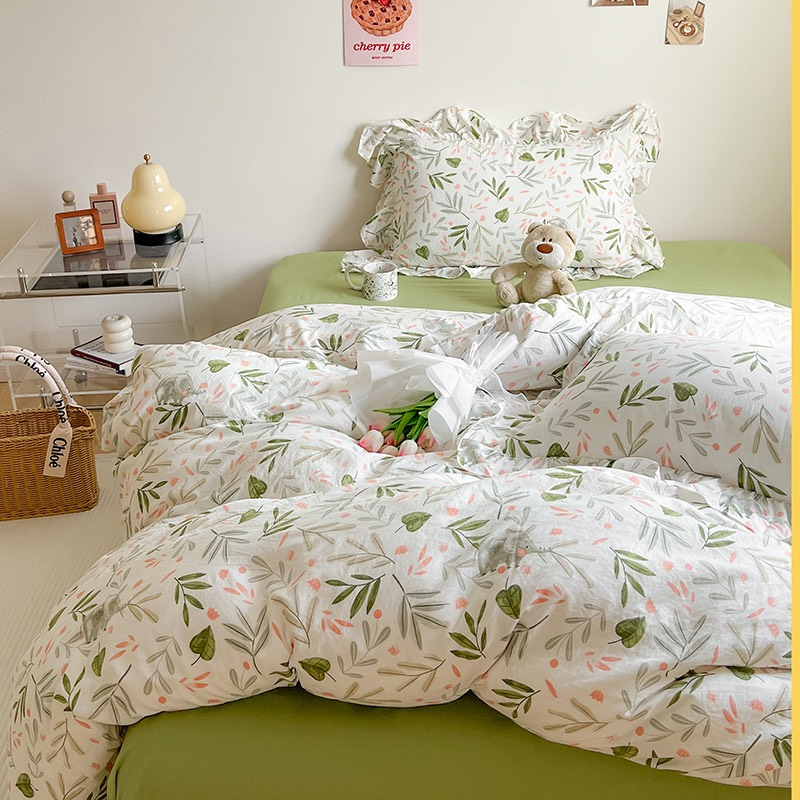 ĐŨI | Bộ Chăn Ga Gối Cao Cấp Dựa Theo Phong Cách Chăn Đũi Xơ Đậu Nành