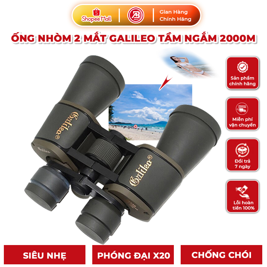 Ống Nhòm 2 Mắt KAW Galileo 20x50, Nhìn Xa Đến 2KM, Độ Phóng Đại 20 Lần | BigBuy360 - bigbuy360.vn