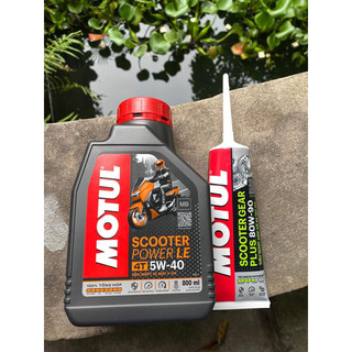 [Mã SKAMLSC2450 giảm 10% đơn 100K] COMBO NHỚT MOTUL SCOOTER POWER LE 5W40 800ML + NHỚT HỘP SỐ (XE TAY GA)
