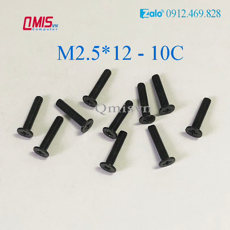 M2.5*12 - Ốc vít laptop - ỐC VÍT ĐÁY LAPTOP kích thước M2.5x12 M2.5 x 12 mm