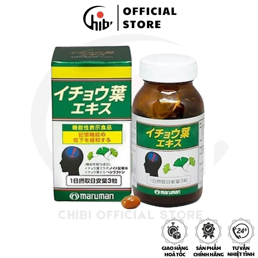Bổ não Maruman Nhật Bản giảm các triệu chứng chóng mặt, nhức đầu, hỗ trợ tăng cường trí nhớ - Hộp 100 viên