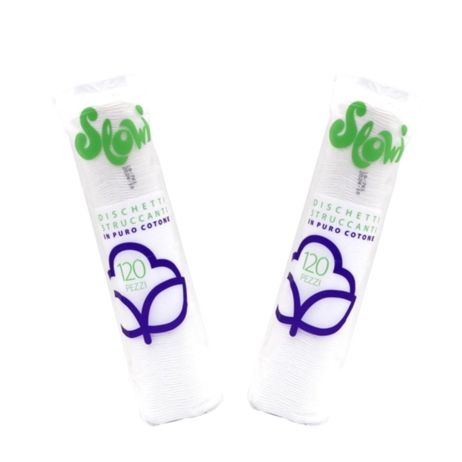 Bông tẩy trang Slowi Ý 120 miếng
