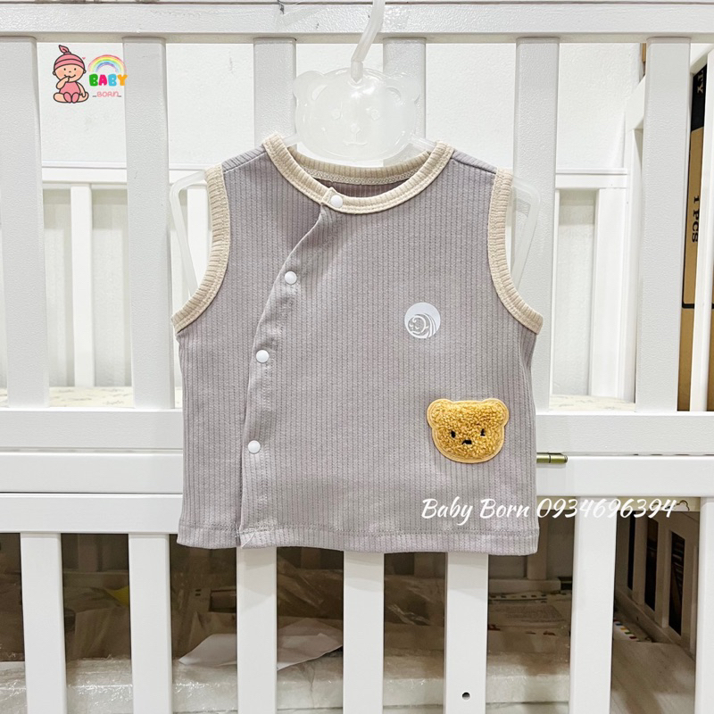 Gile Anminaza cúc lệch cotton tăm organic 100% tự nhiên mềm, dễ thương AMI0102