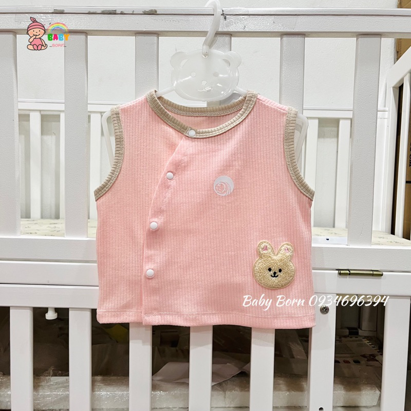 Gile Anminaza cúc lệch cotton tăm organic 100% tự nhiên mềm, dễ thương AMI0102