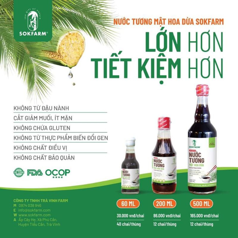 Nước tương mật hoa dừa 500ml
