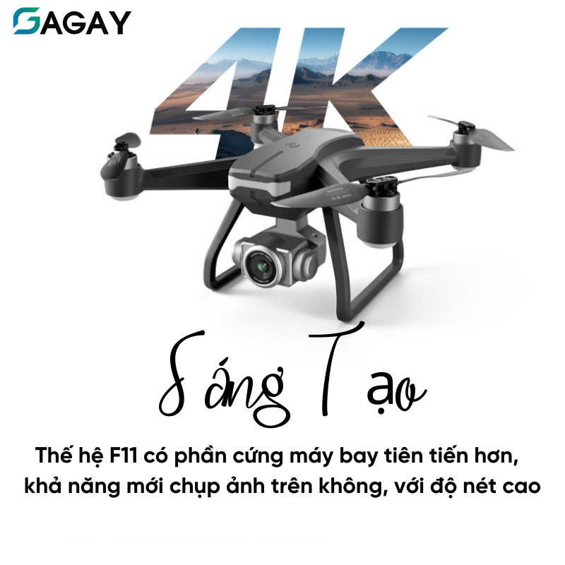 Flycam máy bay không người lái F11 pro định vị GPS, camera kép 6K, fly cam động cơ không chổi than GAGAY | BigBuy360 - bigbuy360.vn