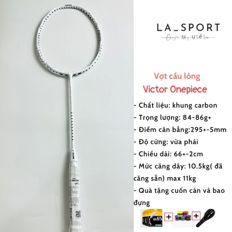 Vợt cầu lông Victor khung Carbon siêu bền đẹp tặng kèm bao vợt, căng dây và cuốn cán