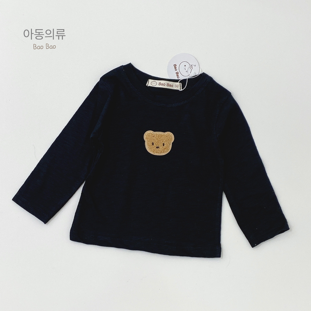 Áo cotton xước dài tay in gấu mềm mịn cho bé trai bé gái