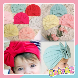 Mũ tuban nơ vuông micky cho bé sơ sinh, nón turban đội đầu cho bé gái