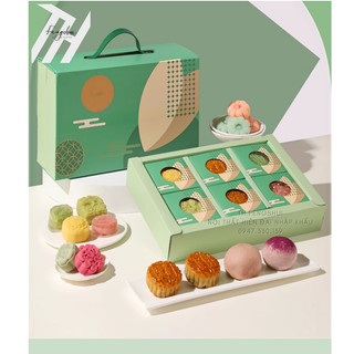 Bánh Trung thu kiểu Quảng Đông Crystal Snow Skin - Hộp quà bánh trung thu Lòng đỏ trứng hoa sen