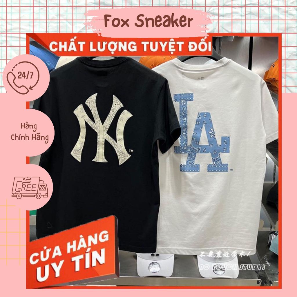 Áo Thun New Era Logo NY - LA Họa Tiết Paisley Hàng Chính Hãng Nhiều Mẫu - Fox Sneaker