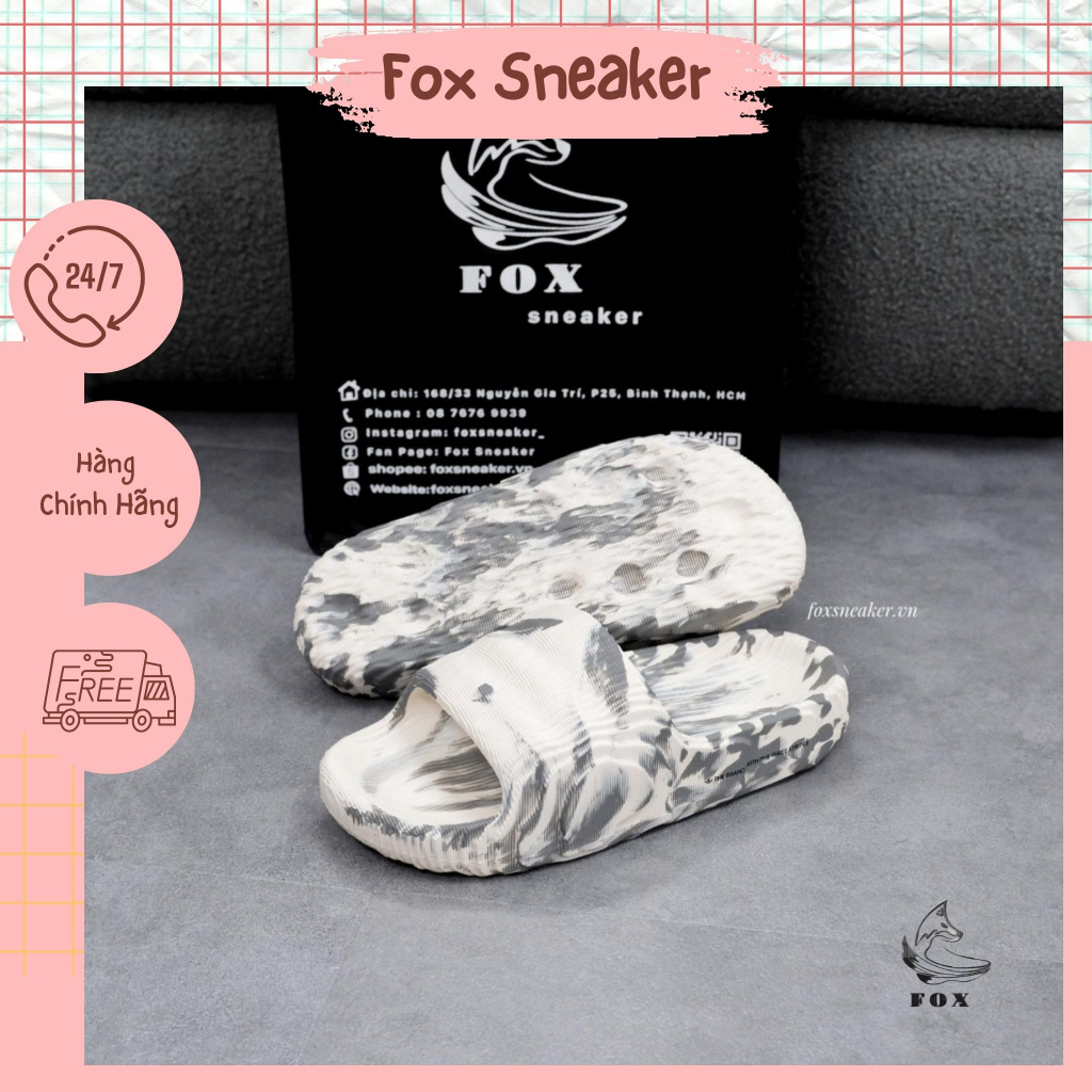 (Real) Dép Adilette 22 Màu Xám Loang - IG5919 - Fox Sneaker