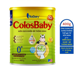 Sữa bột colosbaby iq gold 0 + hộp 400g vitadairy