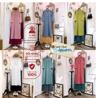 Áo dài dáng xưa, áo dài dáng suông big size Từ S-4XL kèm quần