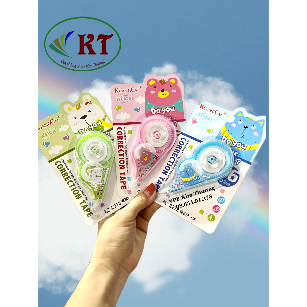 Vỉ xoá kéo 1 cây KuangCai KC-2218