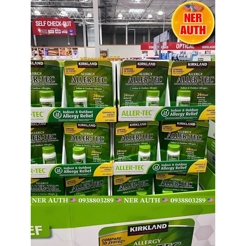 🇺🇸Kirkland Allergy Aller-Tec Indoor & Outdoor Allergies 365v