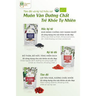 Táo đỏ hữu cơ Organic Life (Raw Organic Jujube Fruits Organic Life) - 250gr & 500gr