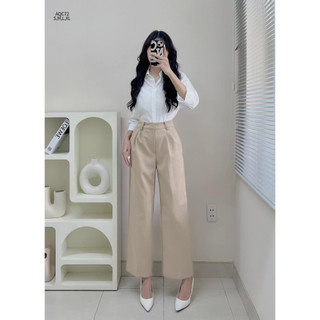 Quần tây ống suông ly giữa phong cách công sở sang trọng CHIBEST AQC72