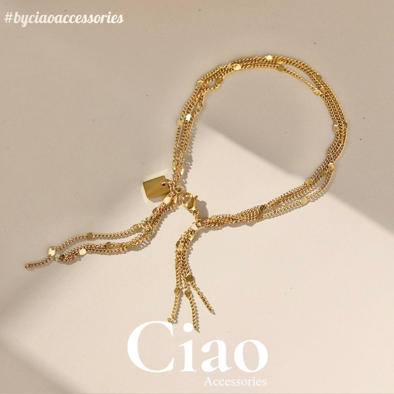 Vòng tay/ Lắc tay titan không gỉ thiết kế nhiều lớp mới lạ mã 24 Ciao accessories