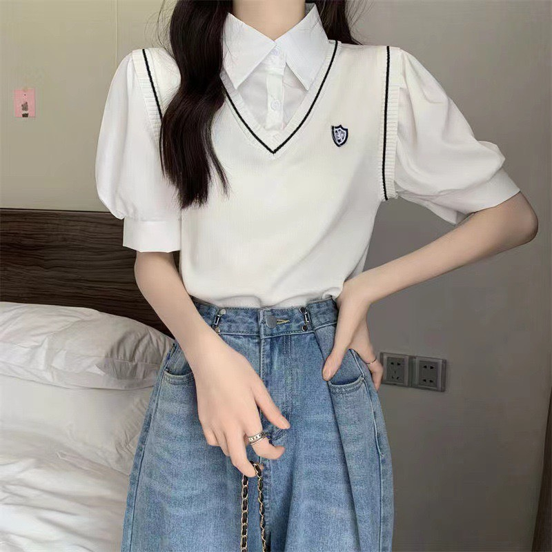 Áo gile len công sở chất len dày đẹp EMIX GileA70/P6K12