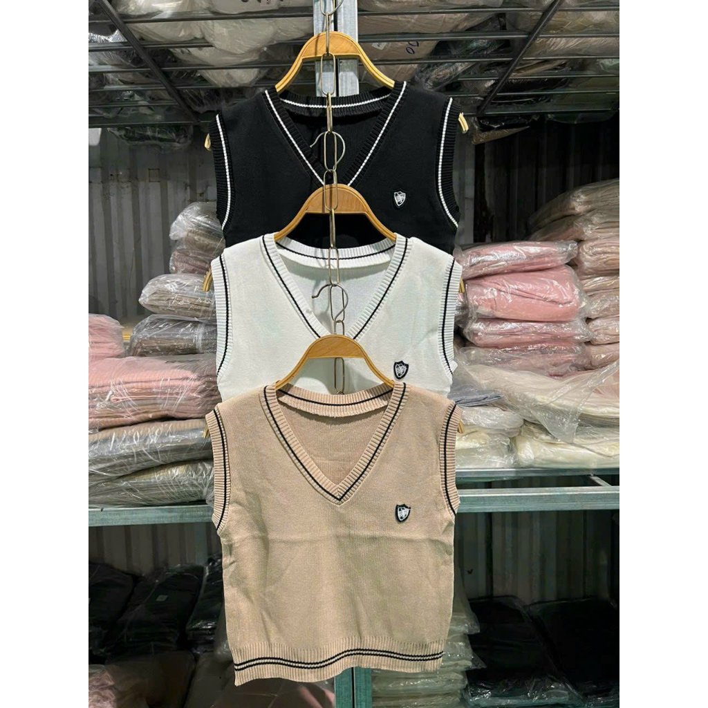 Áo gile len công sở chất len dày đẹp EMIX GileA70/P6K12