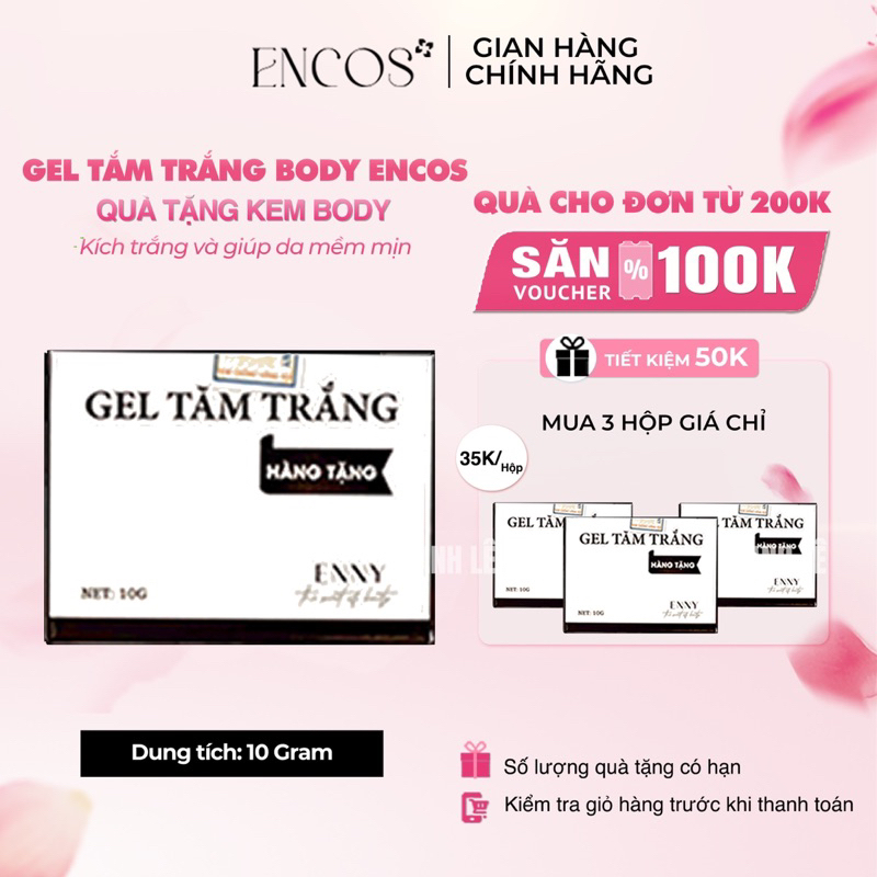 Serum Dưỡng Trắng Da Body- Gel kích trắng ENNY 10 Gram