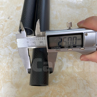 Ống carbon 3K rỗng dài 1 mét, đường kính ngoài 25mm, đường kính trong 21mm