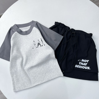 [ÁO CROPTOP THUN GÂN] PHỐI TAY ÁO HÌNH LOGO [TAC KE HOA]