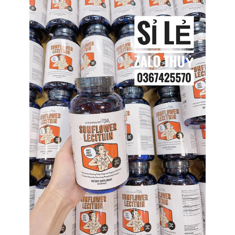 Viên uống chống tắc tia sữa  Organic Legendairy Milk Sunflower Lecithin