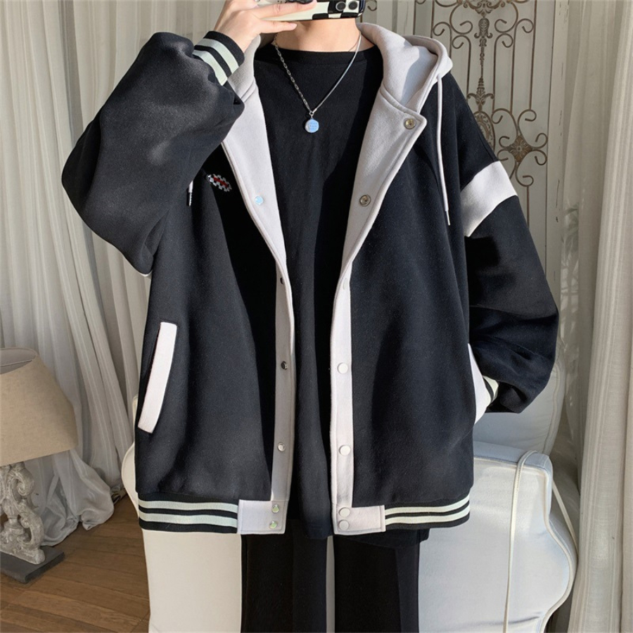 Áo Khoác Hoodie Nút Phú Hợp Nam Nữ Chất Nỉ Cao Cấp - Azura Store