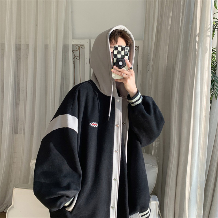 Áo Khoác Hoodie Nút Phú Hợp Nam Nữ Chất Nỉ Cao Cấp - Azura Store