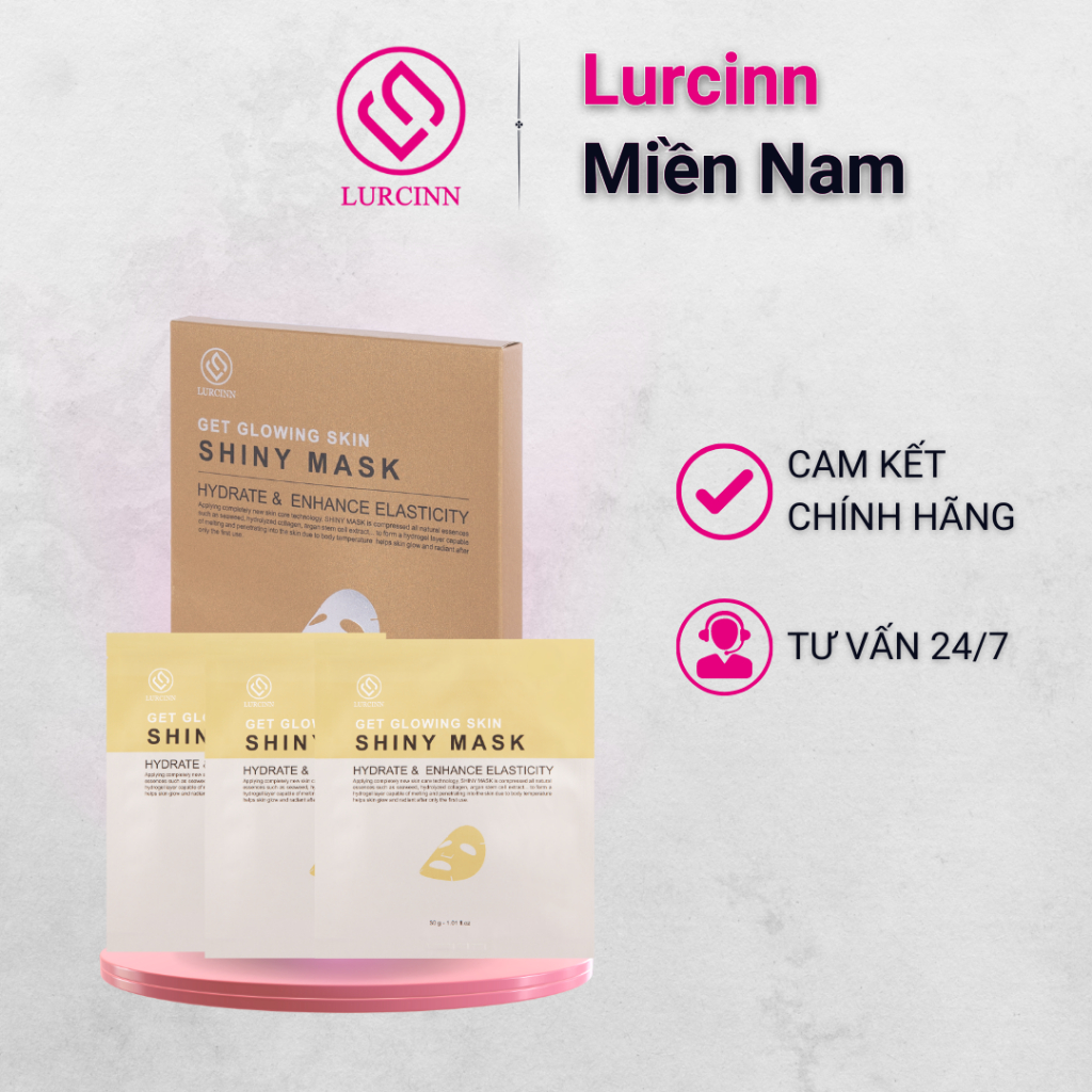 Mặt Nạ Thạch Cấp Nước Lurcinn Shinny Mask 3 Miếng
