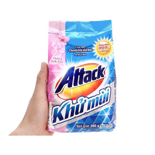 Bột giặt Attack khử mùi kháng khuẩn hương hoa anh đào 360gr