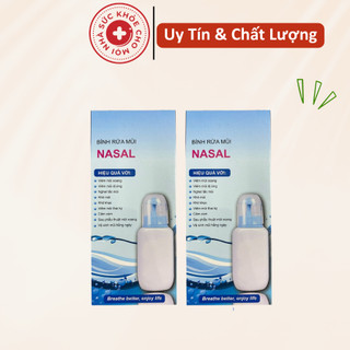 Bình Rửa Mũi Cho Bé Nasal 240ml +5 Gói Muối Rửa Mũi Xoang,Làm Sạch Mũi An Toàn Khi Sử Dụng