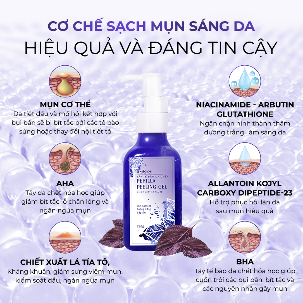 Tẩy Tế Bào Da Chết Body Omigos, Làm Sạch Lớp Tế Bào Da Chết Trên Cơ Thể, Ngăn Ngừa Mụn Lưng và Dưỡng Da Sáng Mịn 220g