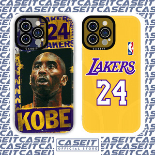 Ốp lưng iphone cạnh vuông Caseit NBA bóng rổ Kobe Bryant Lakers 24 8/8plus/x/xs/11/12/13/14/pro/max/plus/promax